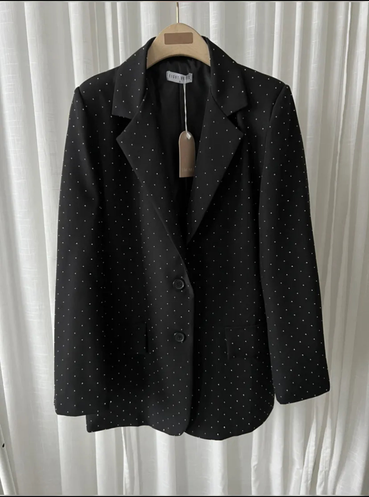 Paris blazer med sten - sort