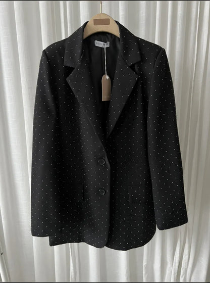 Paris blazer med sten - sort