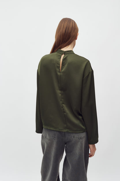 MbyM Linea bluse - pine green