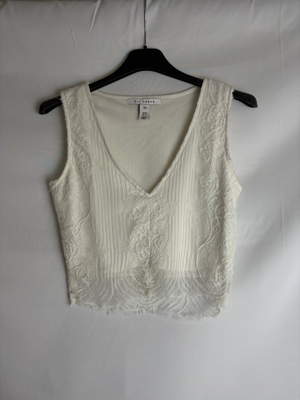 Hvid crop top