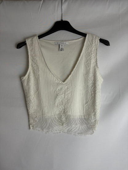 Hvid crop top