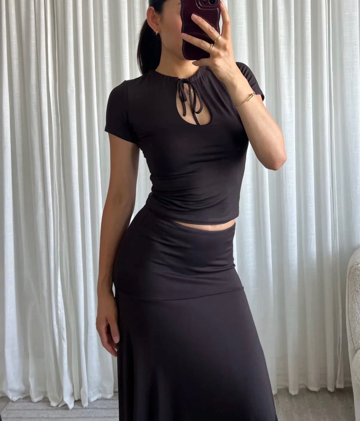 Elia top - brun
