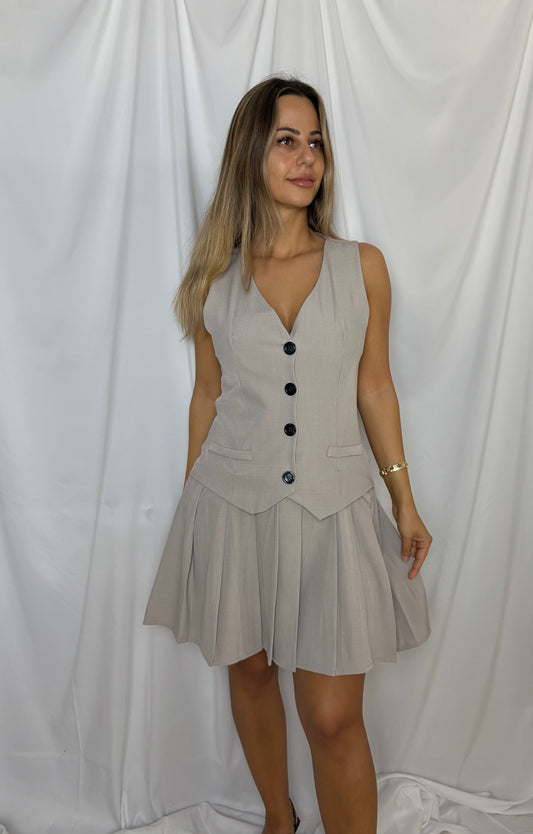 Simona dress taupe