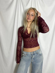 Blakely blonde top - Bordeaux