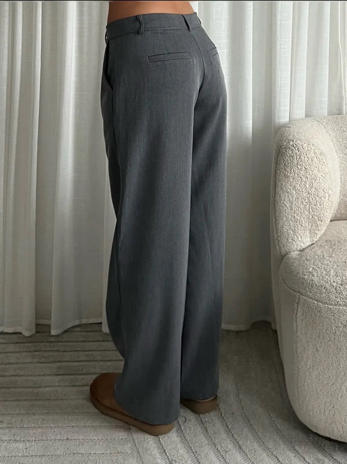 Løse habit bukser - mørkegrå