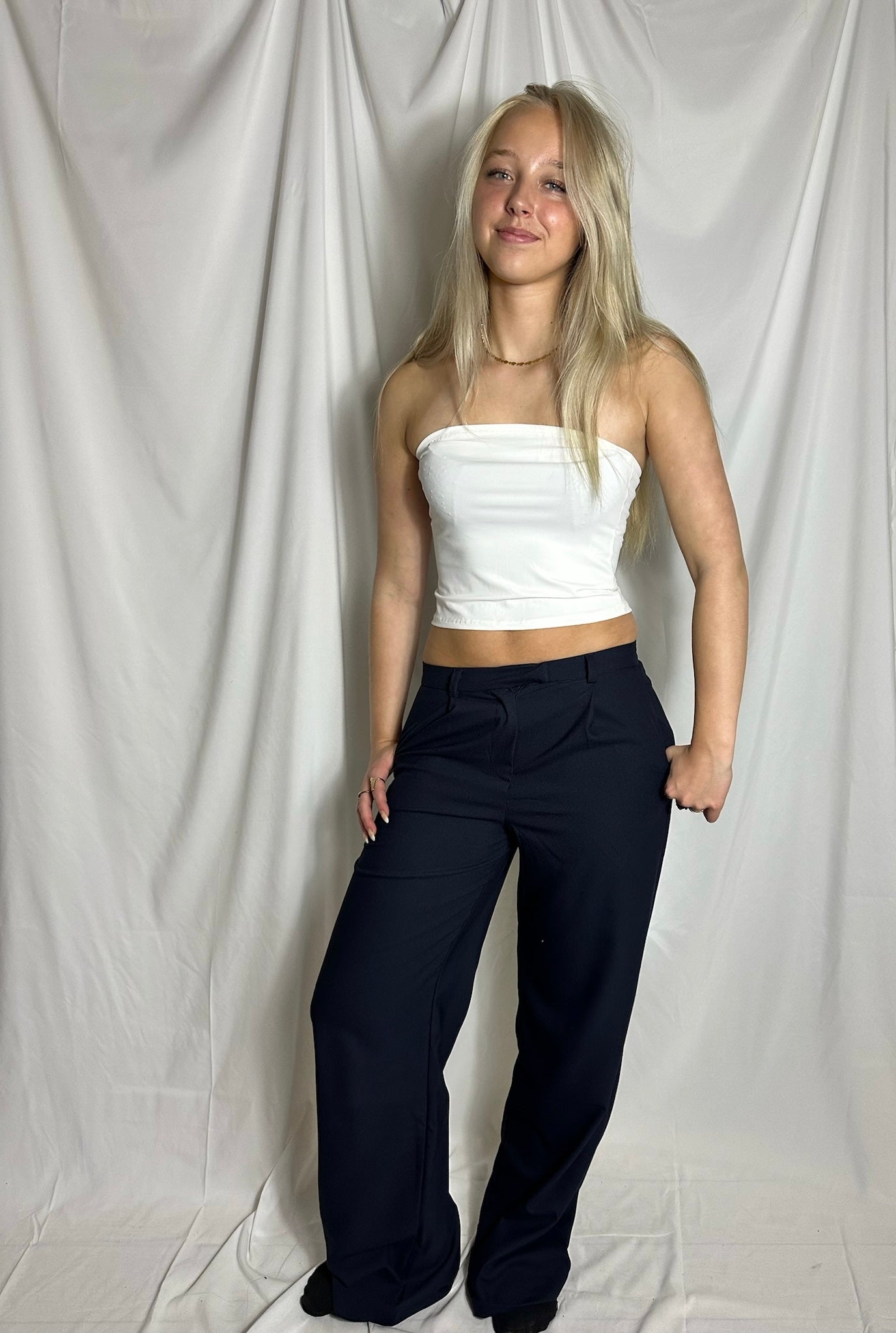 Emma bukser - navy blå