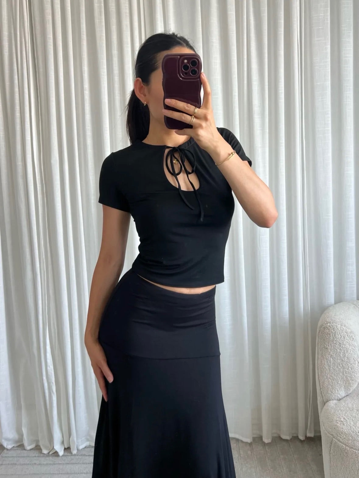 Elia top - sort