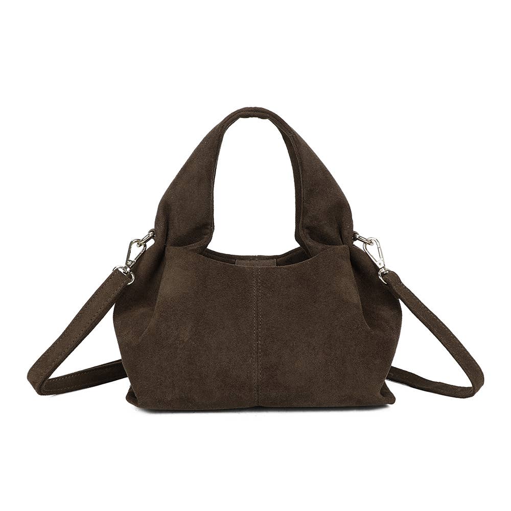 Mila Velour taske - Coffee brown