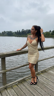 Palliet kjole - guld