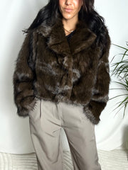 Glow Faux fur jakke Choco