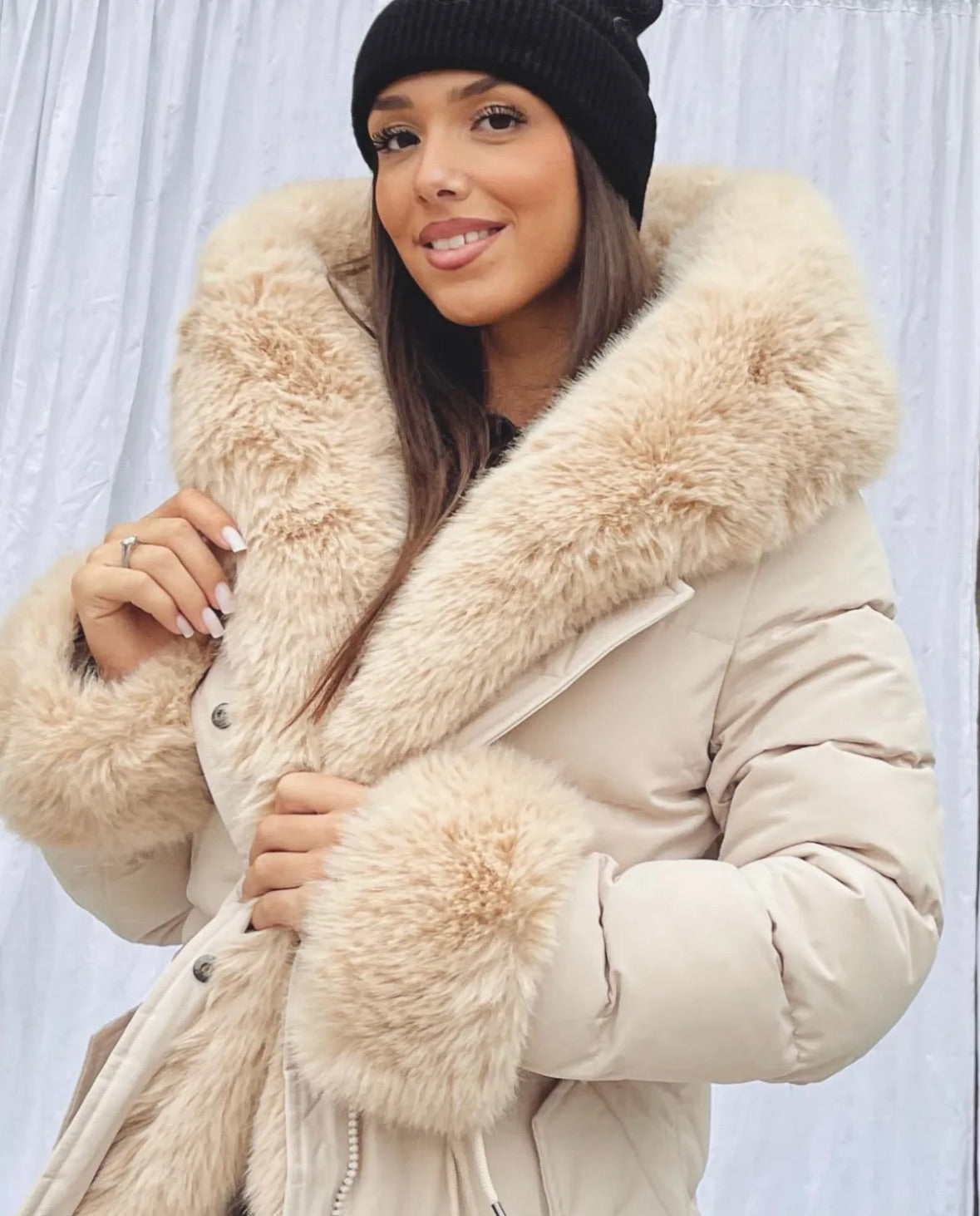 Saphira vinterjakke - beige