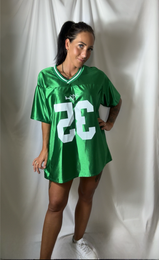 Jersey oversized t-shirt - mørkegrøn