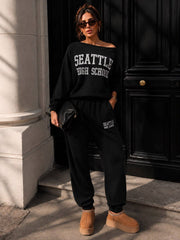 Seattle sweat sæt - sort