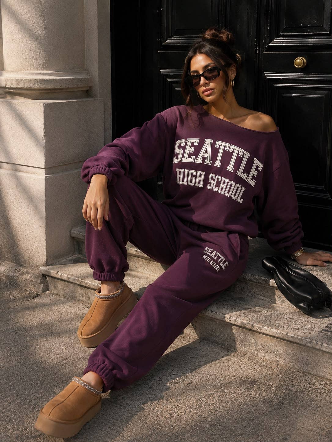 Seattle sweat Sæt - lilla