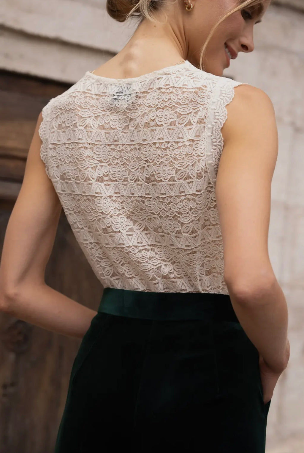 Hvid blonde top