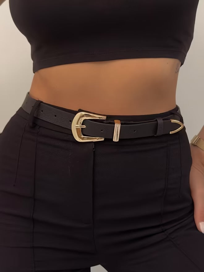 Bælte med guldspænde