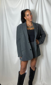 Paris blazer med sten - mørkegrå