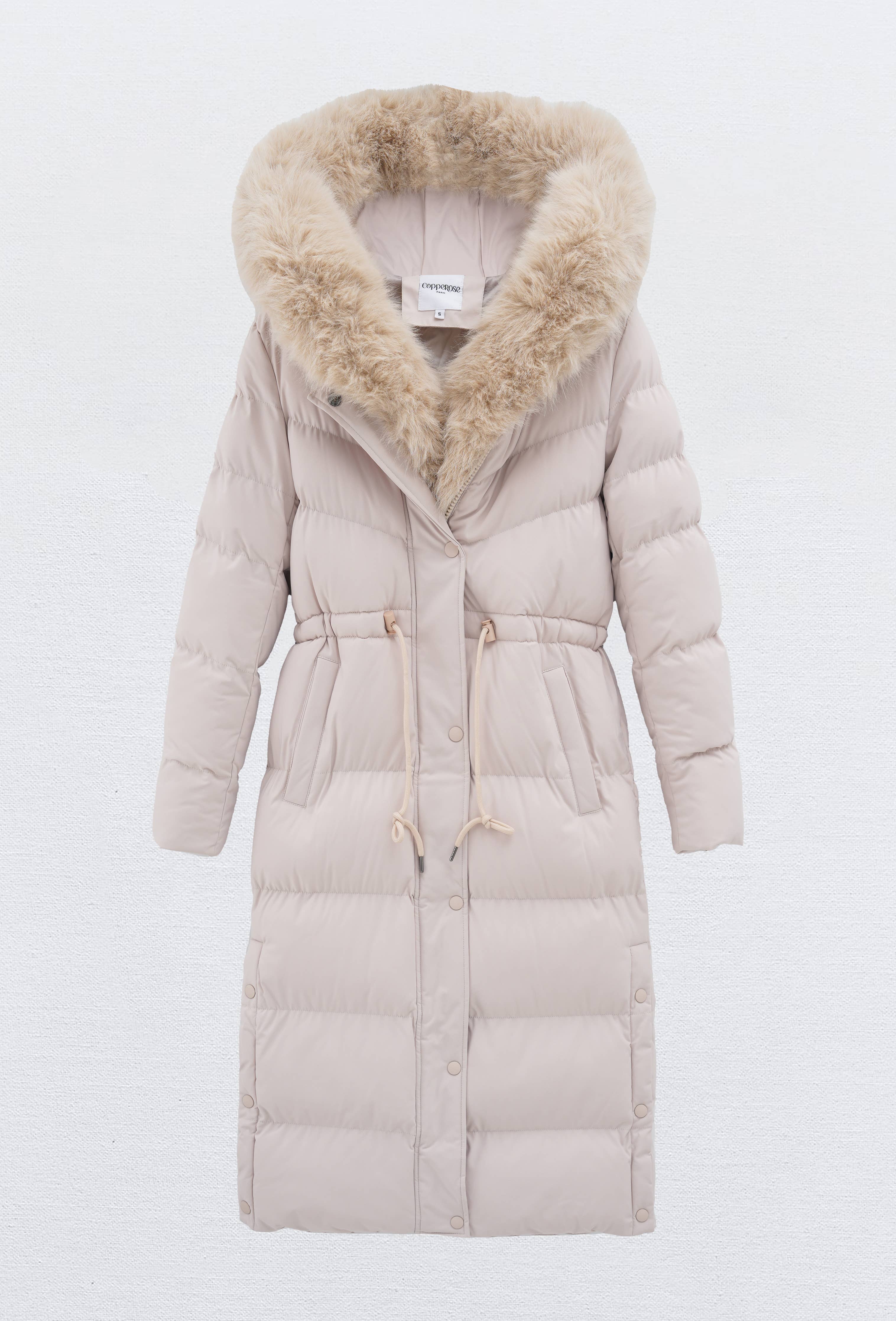 Améliane lang dunjakke - beige