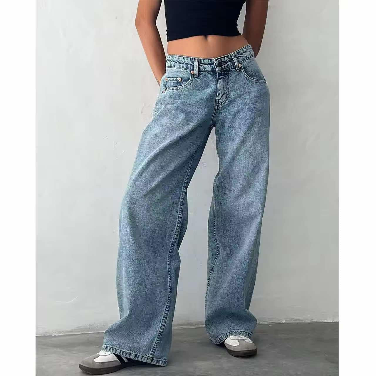 Luna low waist jeans - denim