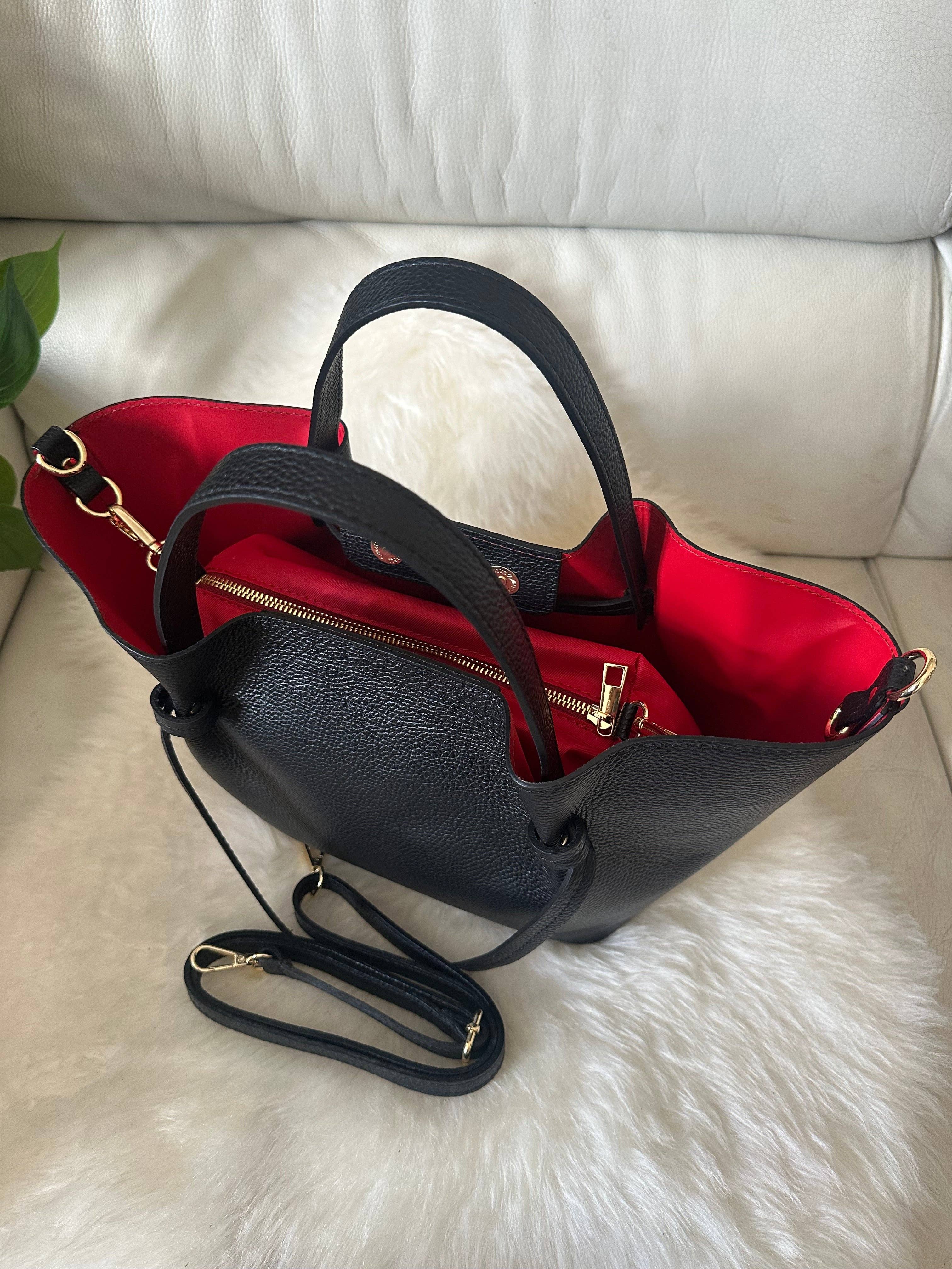 Amara læder taske Sort