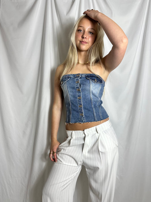 Xenia denim top