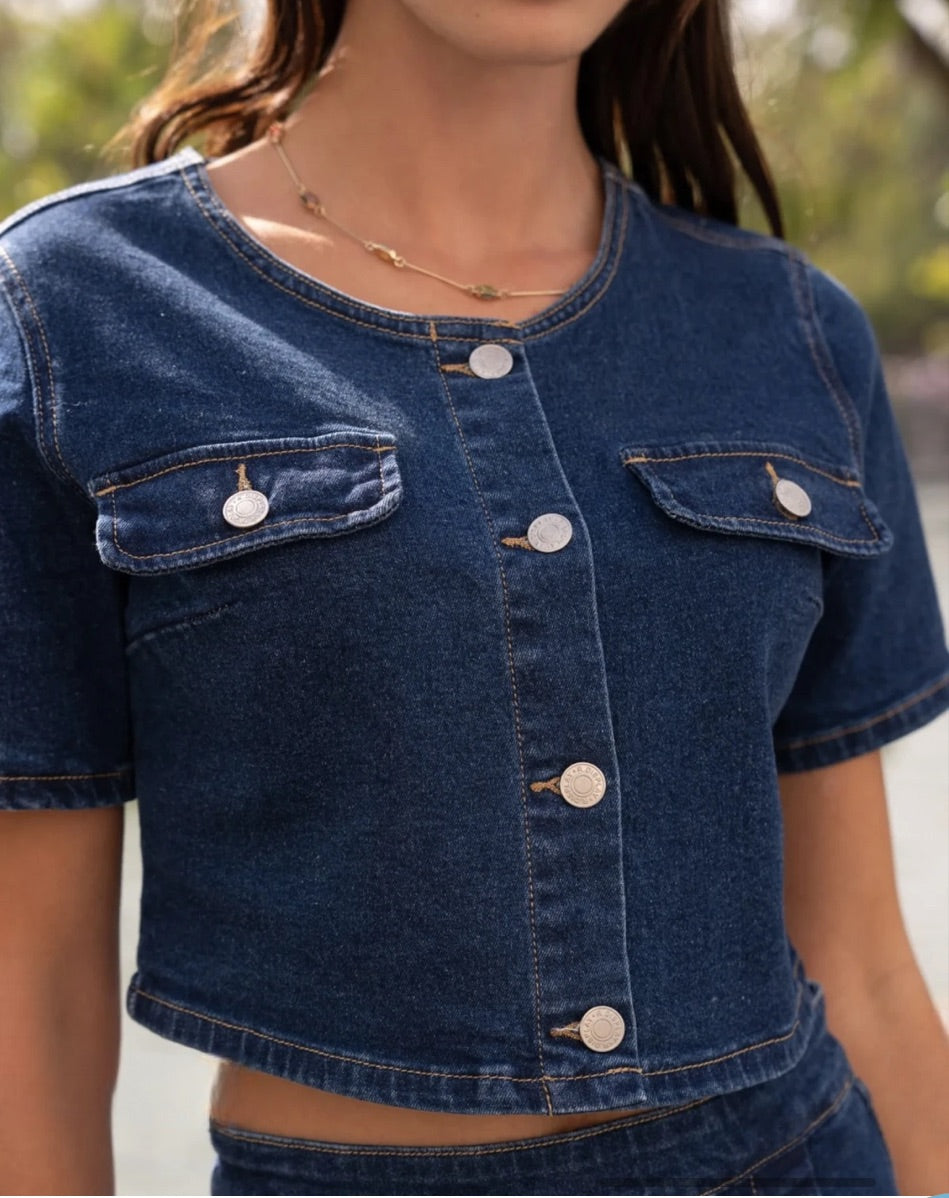 Ashlyn denim top