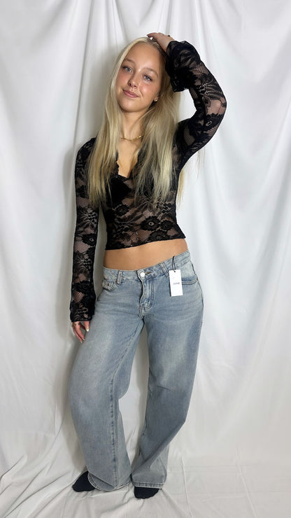Luna low waist jeans - denim