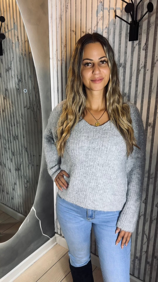 Malika sweater med sløjfe detalje