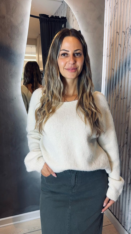 Melia strik med sløjfer