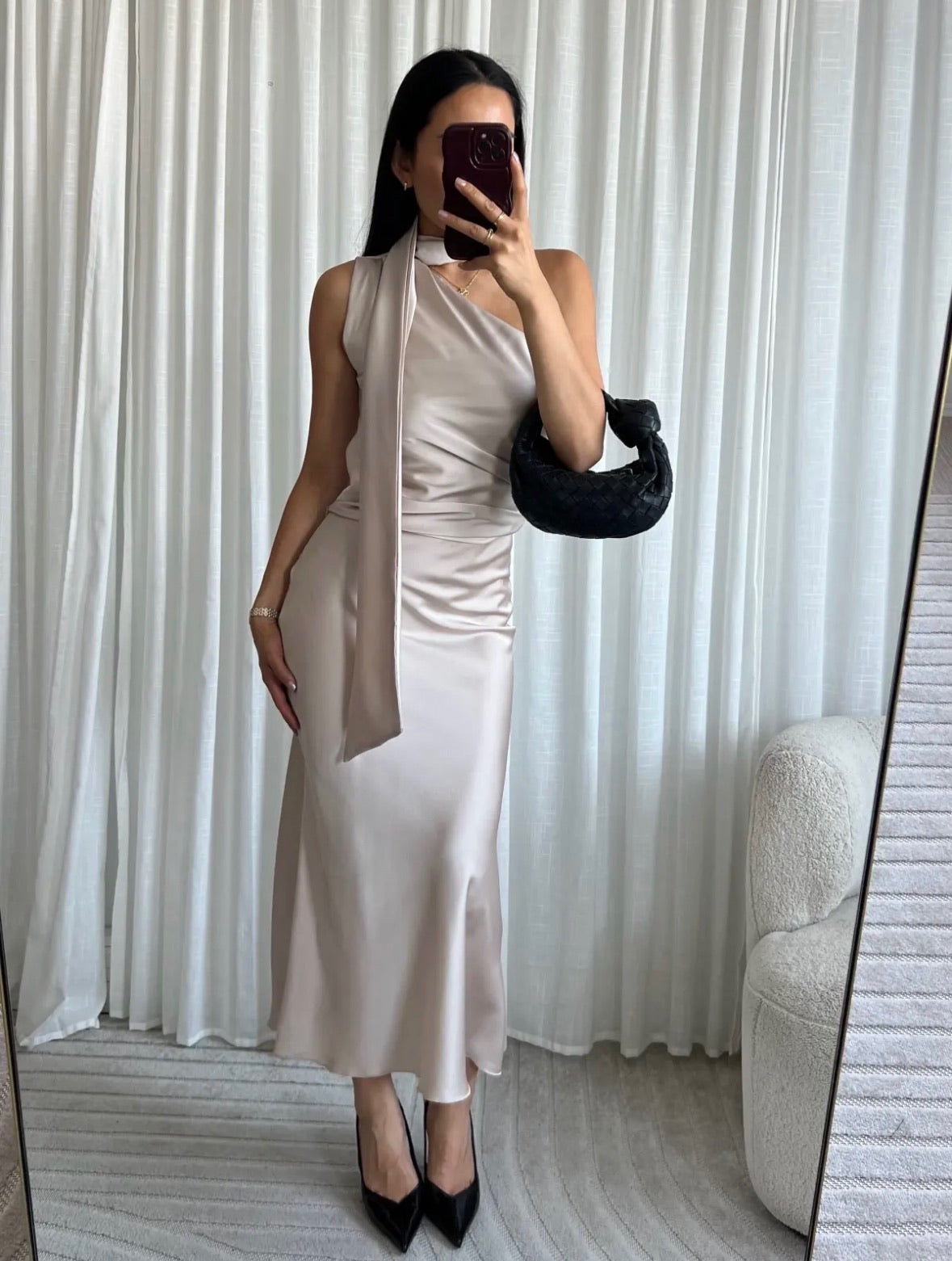 Liana satin top - beige