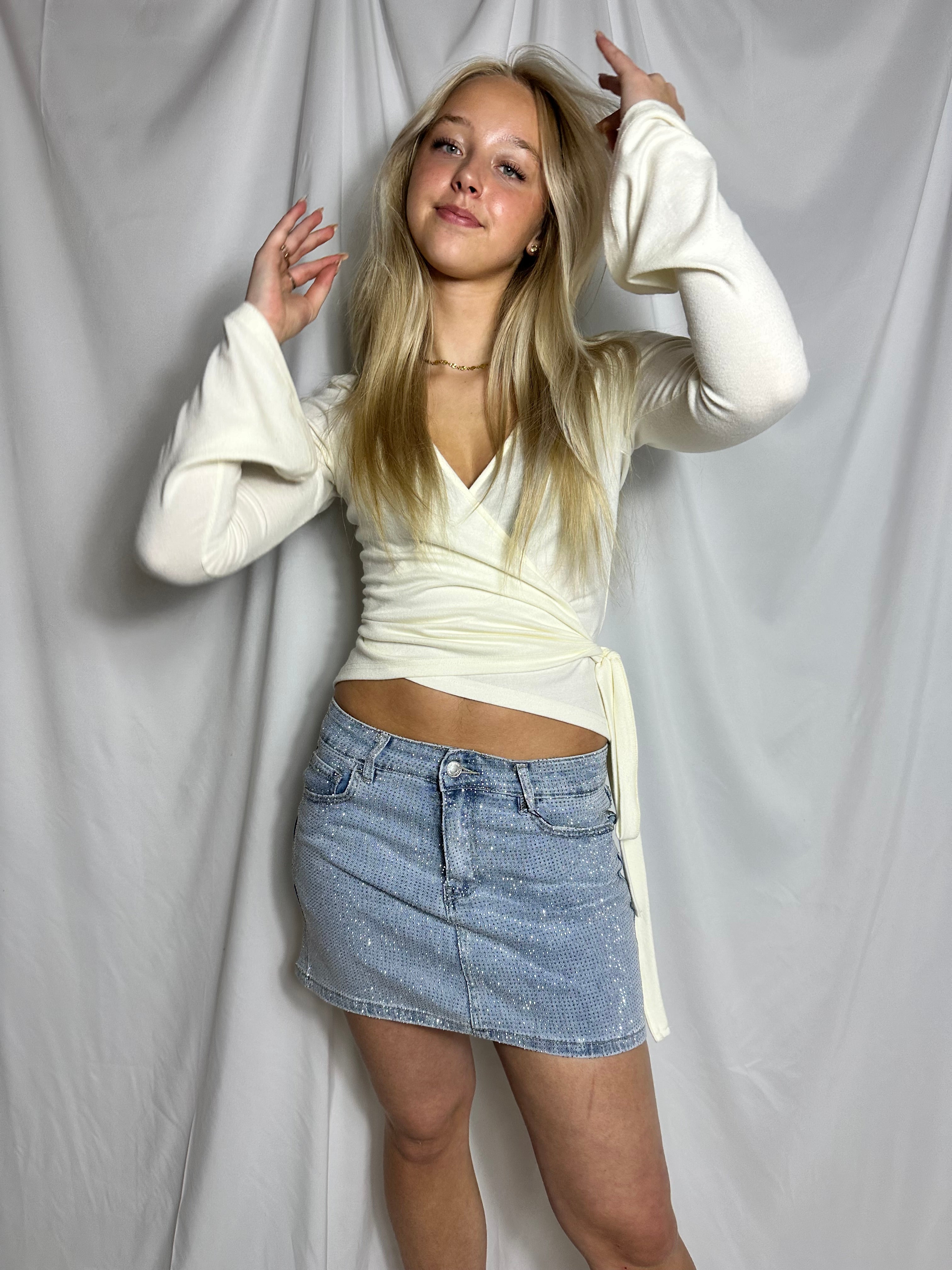 Caitlyn cardigan med bindebånd