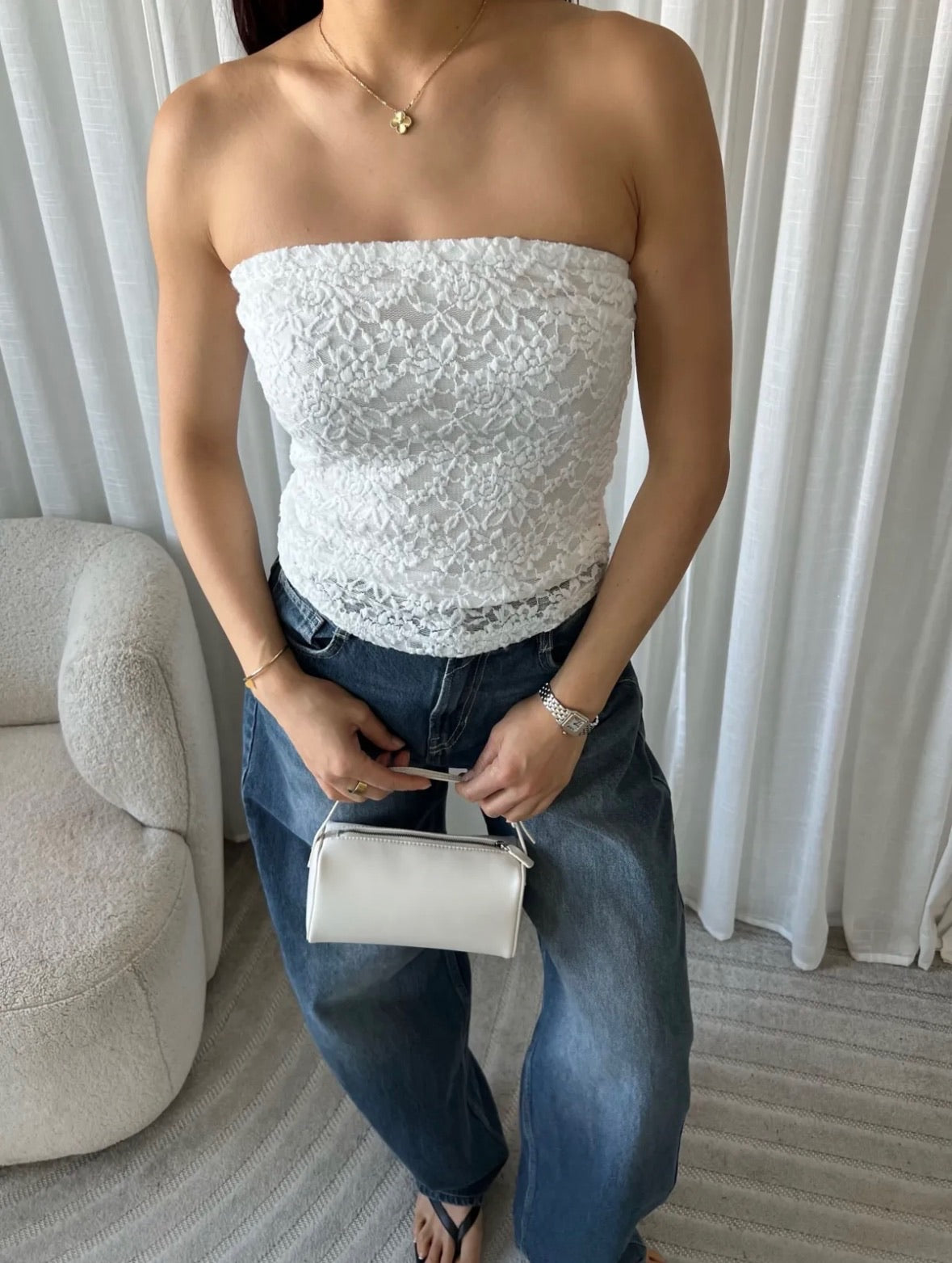Fiona tube top - hvid
