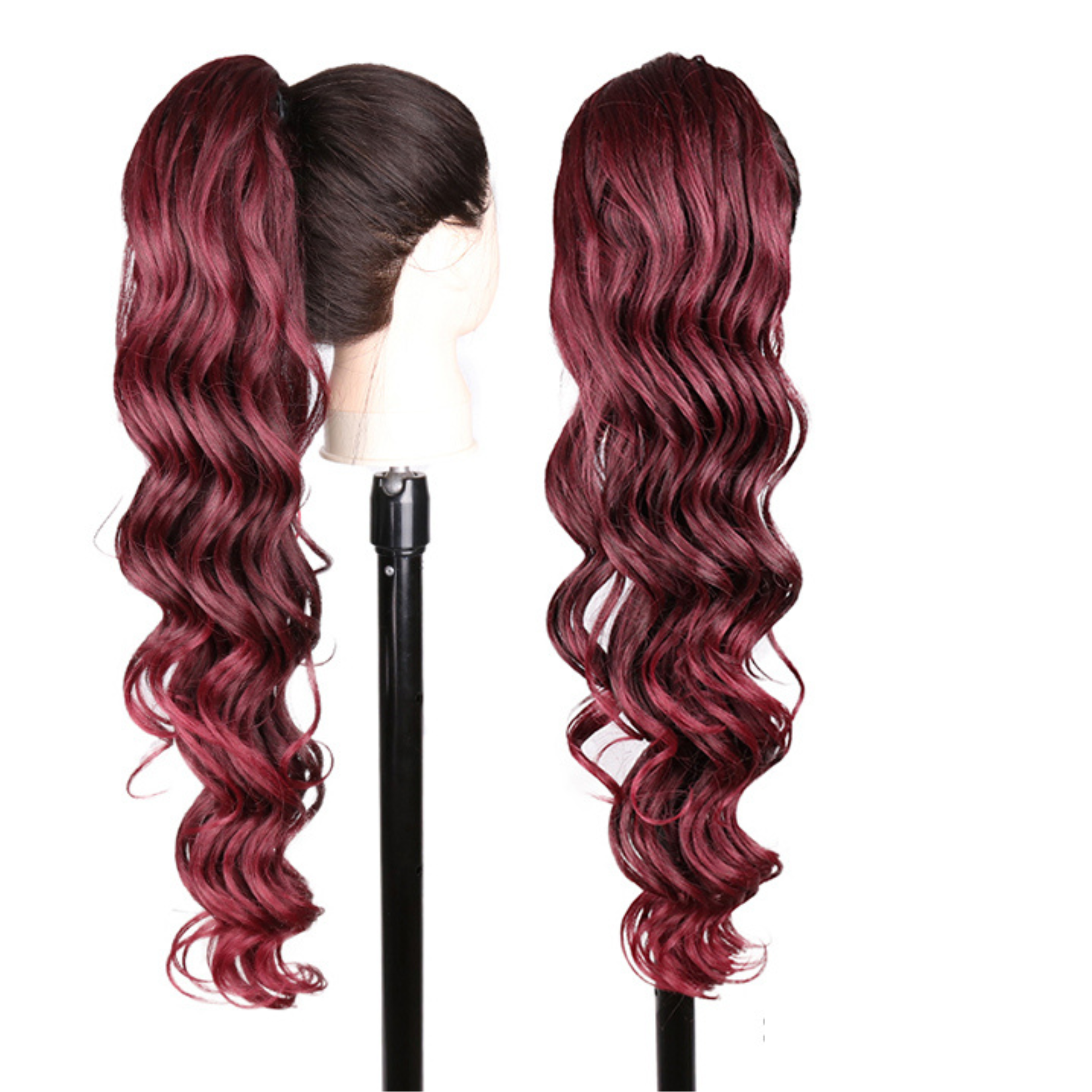 Cinderella ponytail - deep red