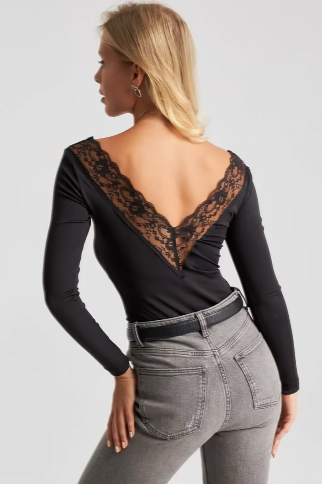 Mina blonde V bluse