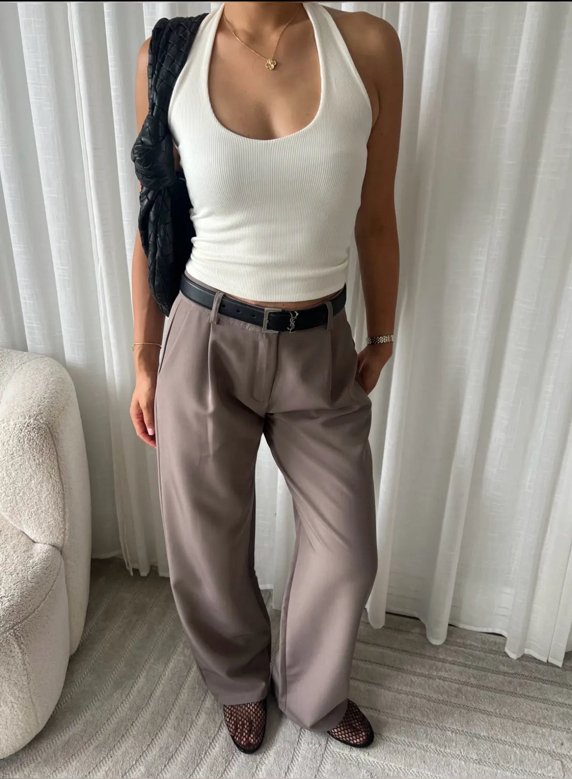 Asta Habit bukser - taupe