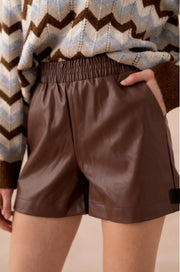 Cami kunst læder shorts