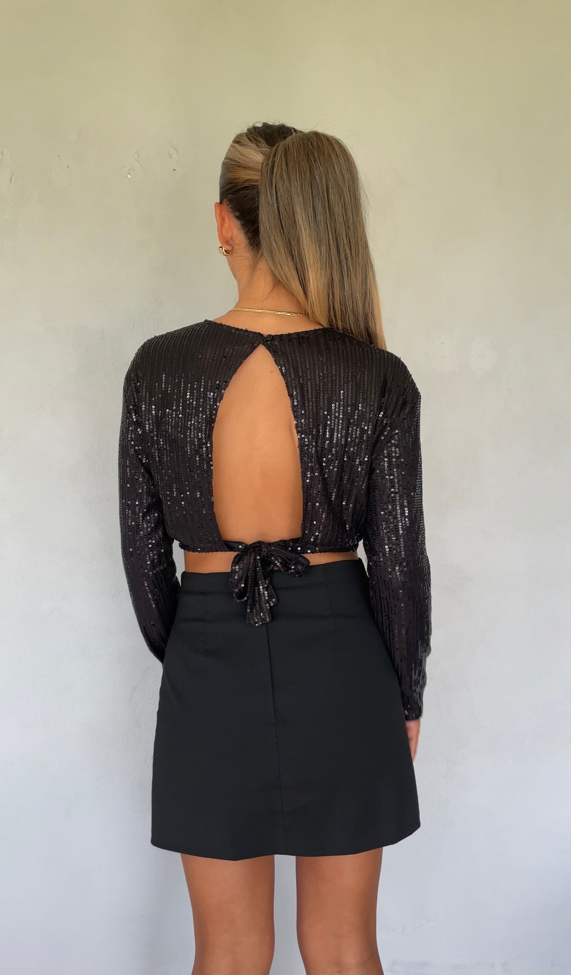 Palliet top - sort