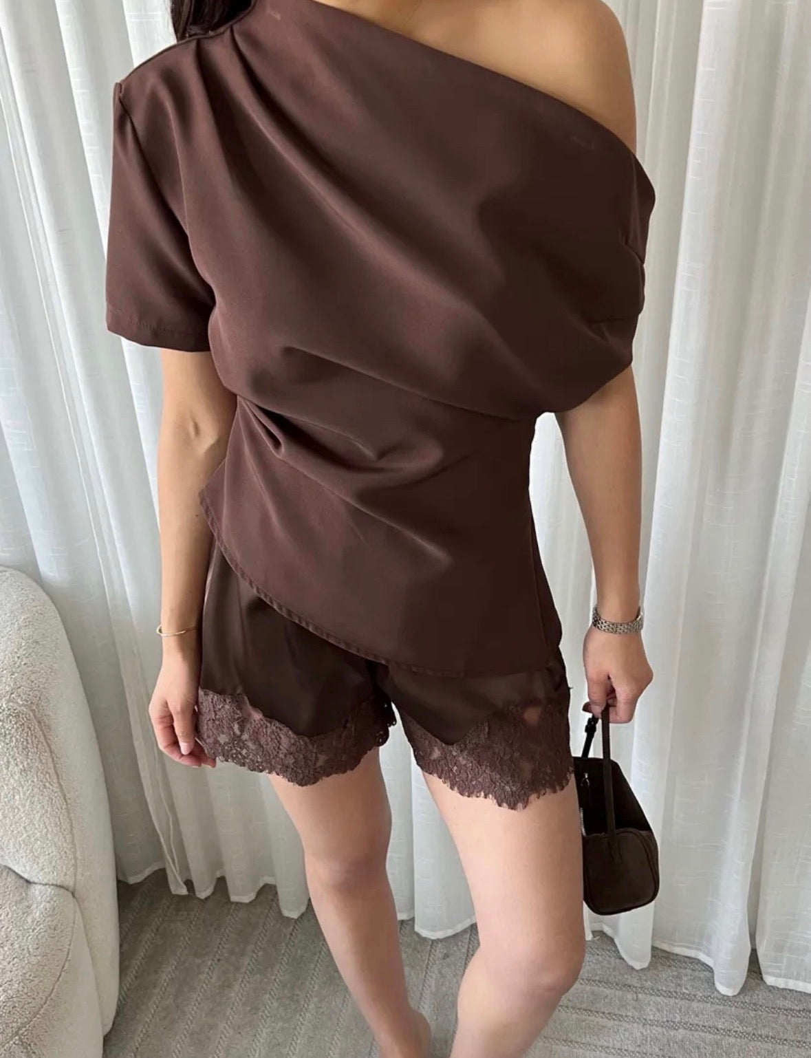 Amber top - brun