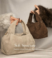 Mila Velour taske - Taupe