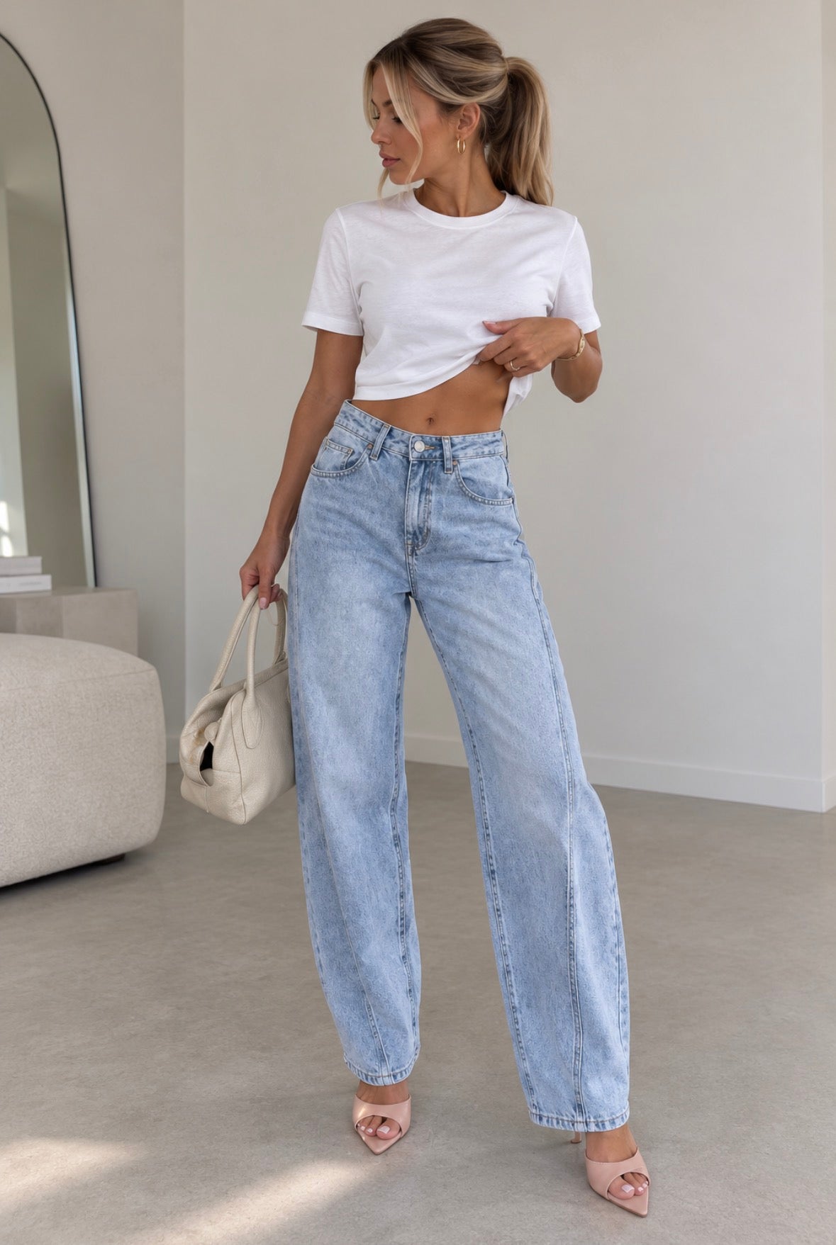 Nanna Jeans – lyseblå