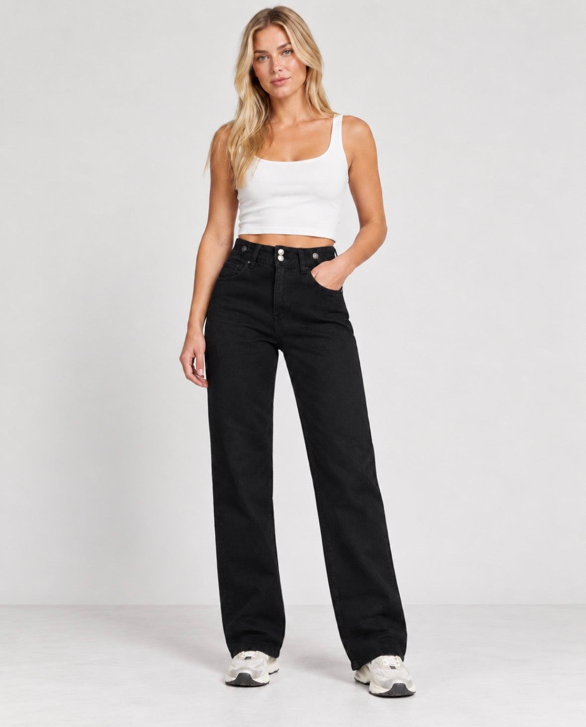 Emilia jeans med lige snit