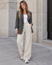 Oversized blazer grå