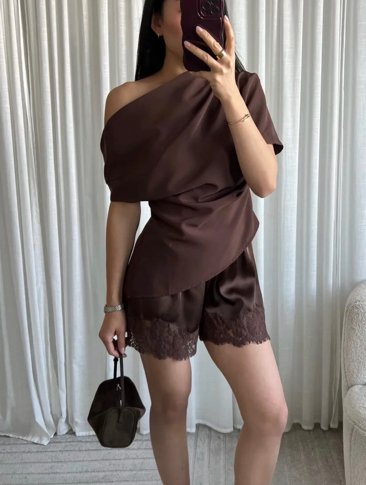 Amber top - brun