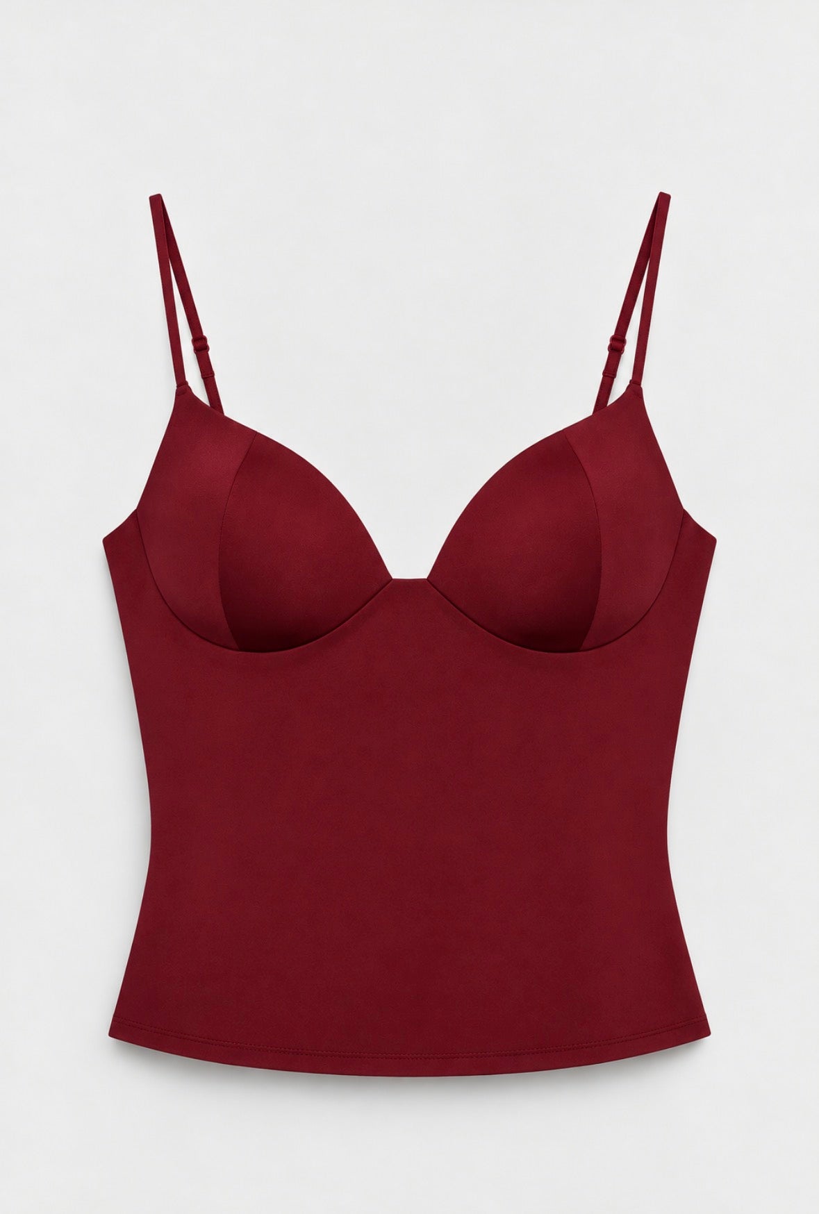 Demi top - bordeaux rød