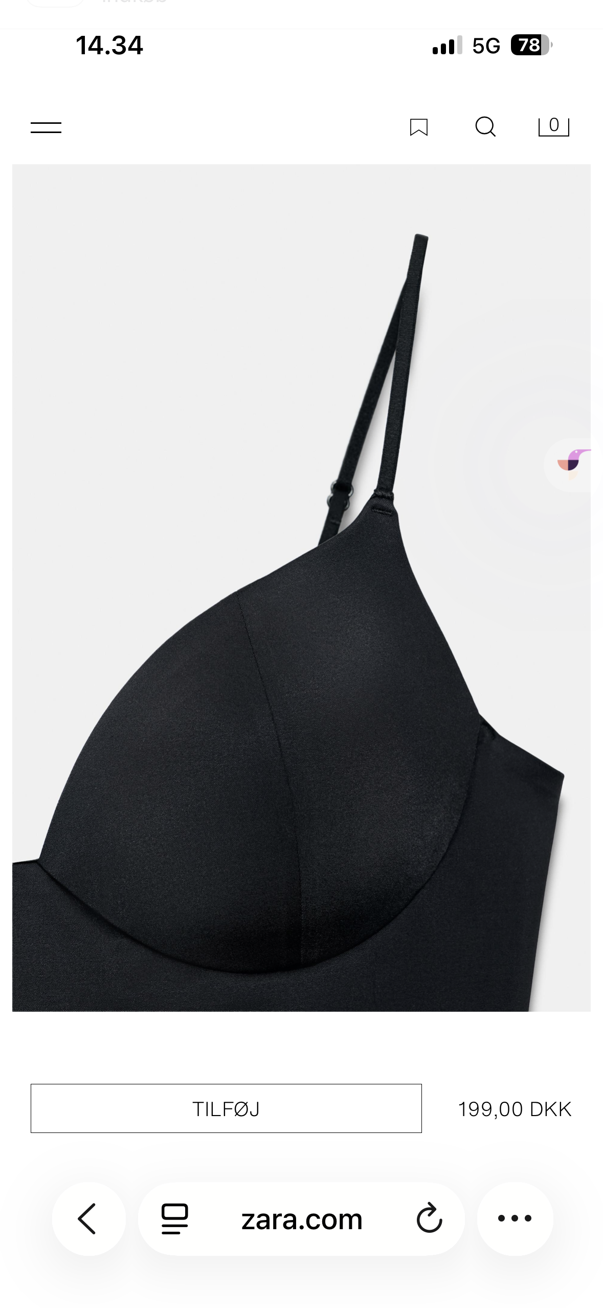 Demi top - sort