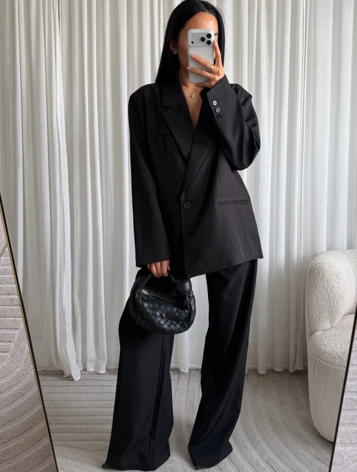 Gabriella oversized blazer - sort