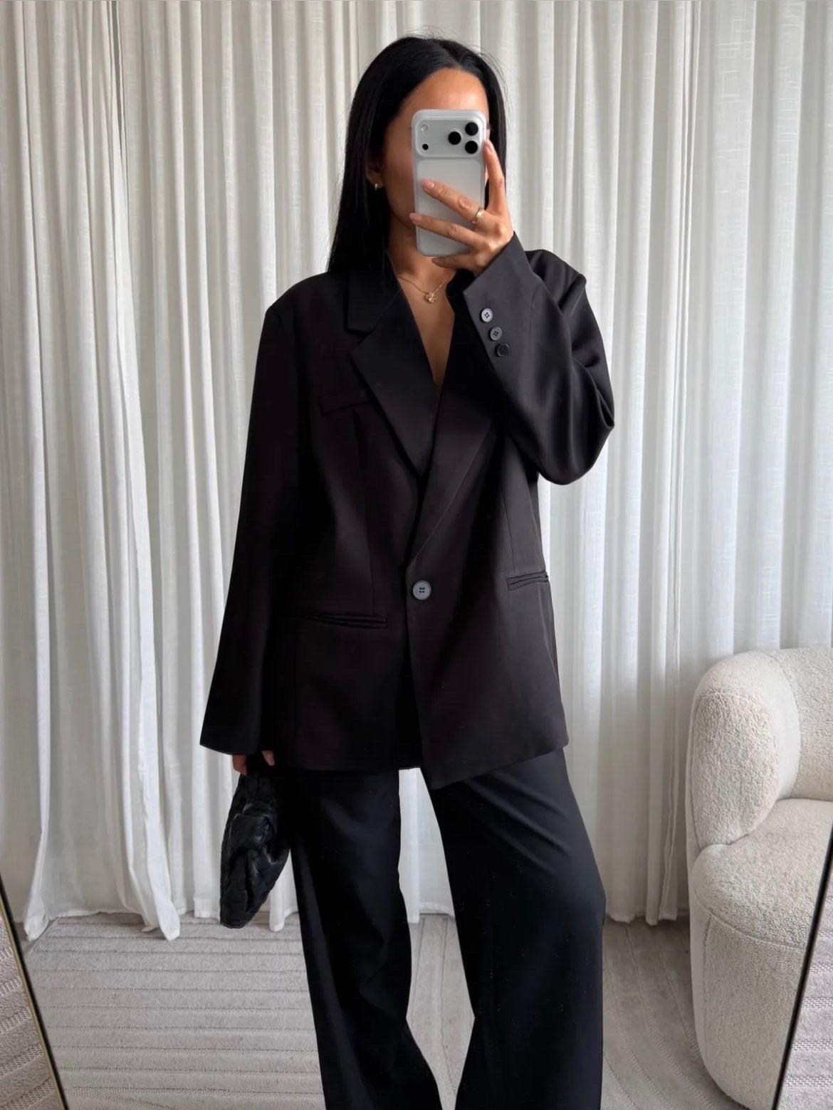 Gabriella oversized blazer - sort
