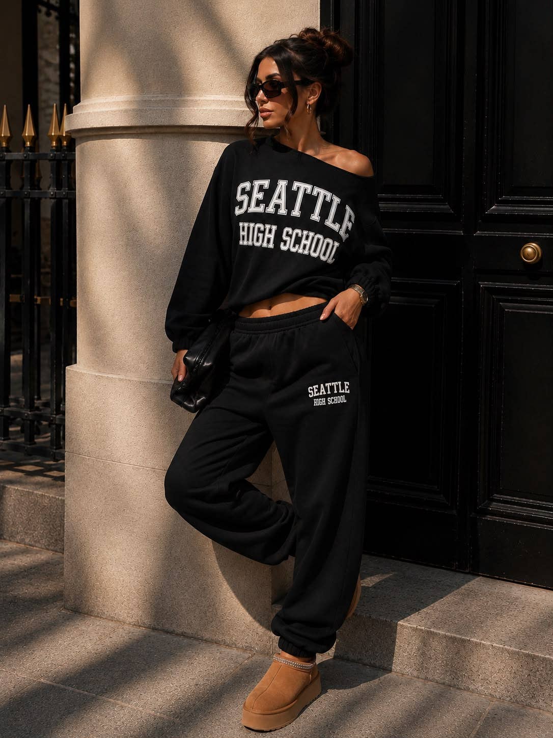 Seattle sweat sæt - sort