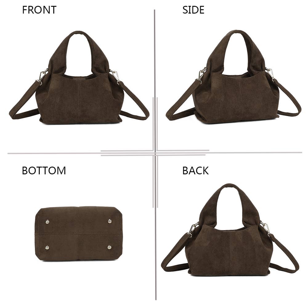 Mila Velour taske - Coffee brown