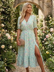 Vilja maxi kjole med print